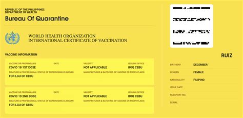 How To Get Your ICV Yellow Card Step.